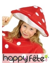 Chapeau champignon rouge pour enfant