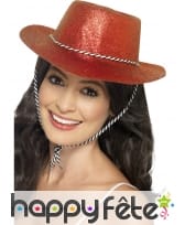 Chapeau cowgirl rouge brillant, image 1