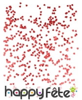 Confettis coeurs rouge métal, image 1