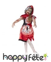 Costume chaperon rouge zombie pour enfant