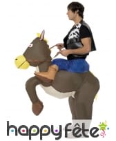 Costume cowboy sur cheval gonflable, image 2