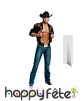 Cowboy chippendale taille réelle en carton plat
