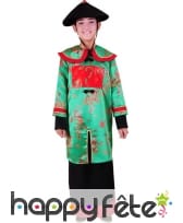 Costume chinois vert pour garçon