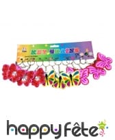 Carte de 12 porte clefs papillons