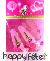 Carte de 2 barrettes assortis