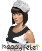Chapeau disco argent