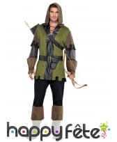 Costume d'archer à capuche pour homme