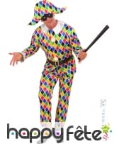 Costume d'Arlequin en satin