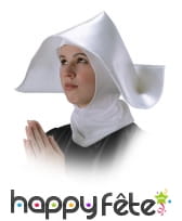 Coiffe de bonne soeur blanche