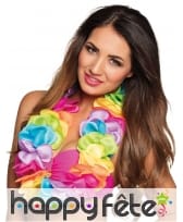 Collier de bienvenue Hawaïen satiné de luxe