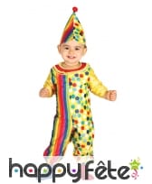 Combinaison de bébé clown lignes et pois