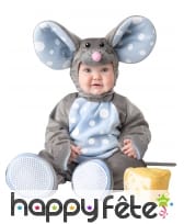 Combinaison de bébé souris grise, luxe