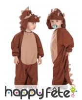 Combinaison de bébé triceratops marron