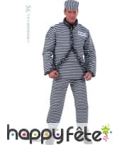 Costume de bagnard rayé