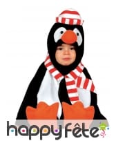 Costume de b&eacute;b&eacute; pingouin avec &eacute;charpe