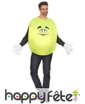 Costume de bonbon jaune avec gants