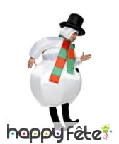 Costume de bonhomme de neige gonflable, image 2