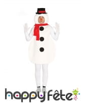 Costume de bonhomme de neige pour adulte
