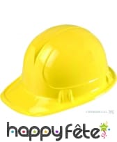 Casque de chantier en plastique jaune