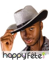 Chapeau de cow-boy argenté