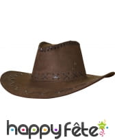 Chapeau de cow-boy marron adulte texas, image 1