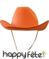 Chapeau de cow-boy orange adulte