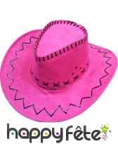 Chapeau de cow-boy rose