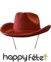 Chapeau de cow-boy rouge adulte