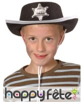 Chapeau de cow-boy sheriff enfant éco, image 1