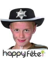 Chapeau de cow-boy sheriff enfant éco