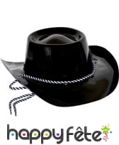 Chapeau de cowboy adulte en pvc noir