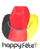 Chapeau de cowboy aux couleurs de l'allemagne