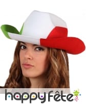 Chapeau de cowboy drapeau d'Italie