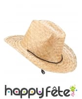 Chapeau de cowboy en paille pour adulte, image 1
