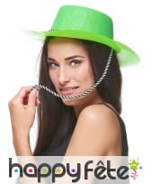 Chapeau de cowgirl vert pailletté, image 1