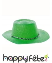 Chapeau de cowgirl vert pailletté, image 2