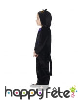 Combinaison de chat noir pour enfant, à capuche, image 1