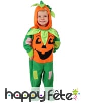 Combinaison de citrouille avec cagoule pour enfant