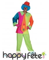 Combinaison de clown coloré pour adulte, image 1