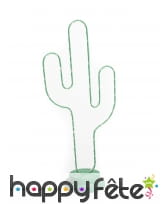 Contour de cactus vert lumineux de 40 cm