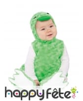Costume de canard vert pour bébé, effet peluche