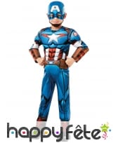 Costume de Captain America musclé pour enfant