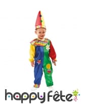 Costume de clown multicolore pour garçon