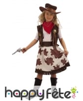 Costume de cowgirl vachette pour fillette