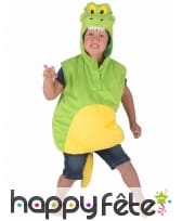 Costume de crocodile vert pour enfant, rembourré