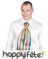 Cravate de clown géante et multicolore