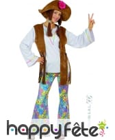 Costume de dame hippie woodstock