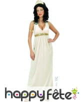 Costume de deesse antique en velours ivoire