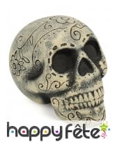 Crâne Dia de los muertos de 16cm