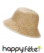 Chapeau d'explorateur en paille beige